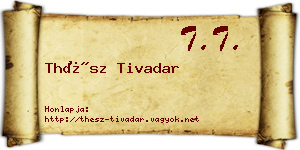 Thész Tivadar névjegykártya