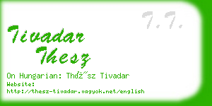 tivadar thesz business card